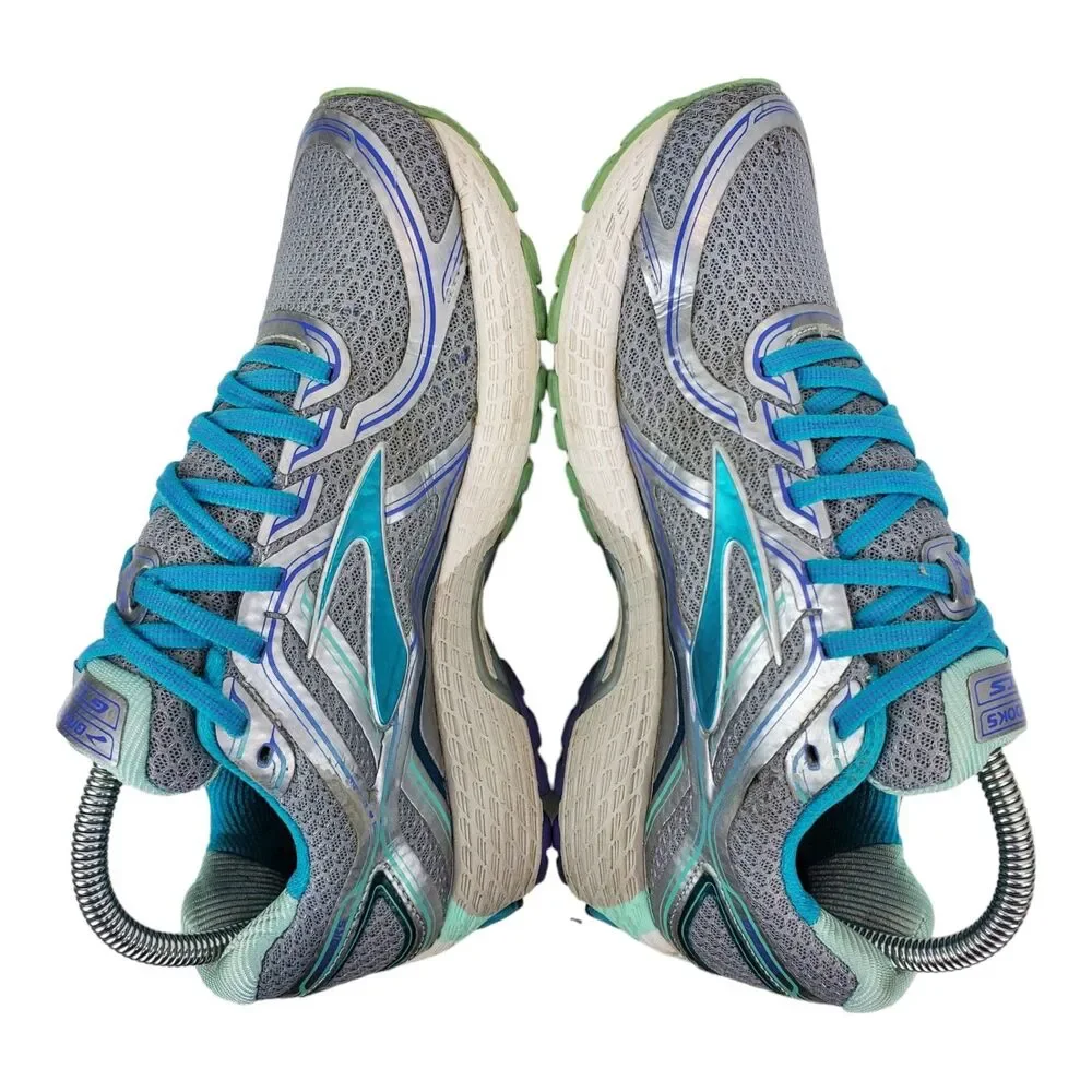 BROOKS Shoes GTS-16 Womens Size 8.5 Silver Blue Running Athletic 1202031B170 - Picture 7 of 13